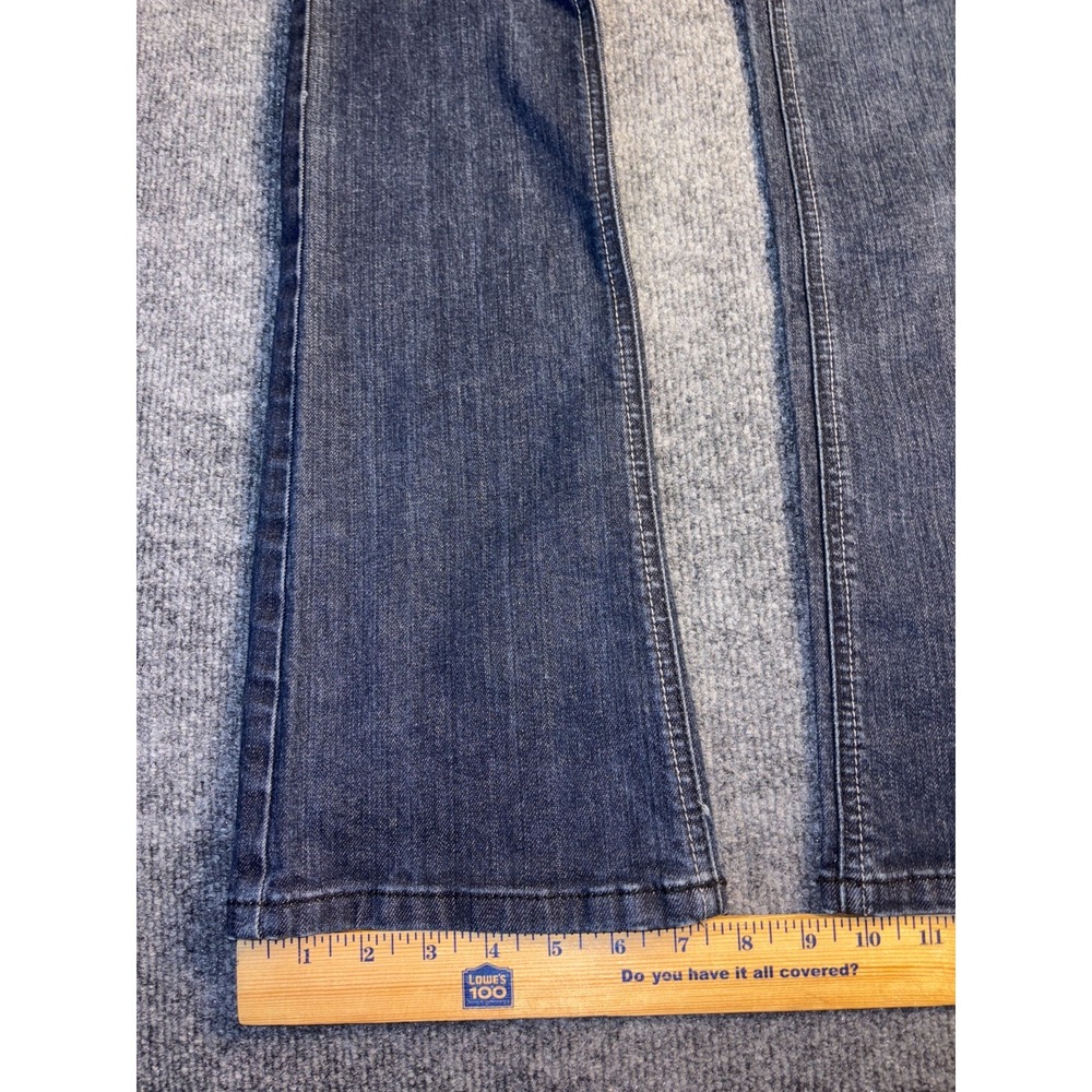 GUESS Jeans Womens 27 Blue Denim Studded Low Rise Bootcut Leg Dark Wash Stretch - Picture 5 of 14